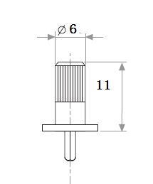 10pcs  PT10 Spain trimmer potentiometer, rotary handle, 11MM adjusting lever, 6 corners, inner hole adjustable resistance hand