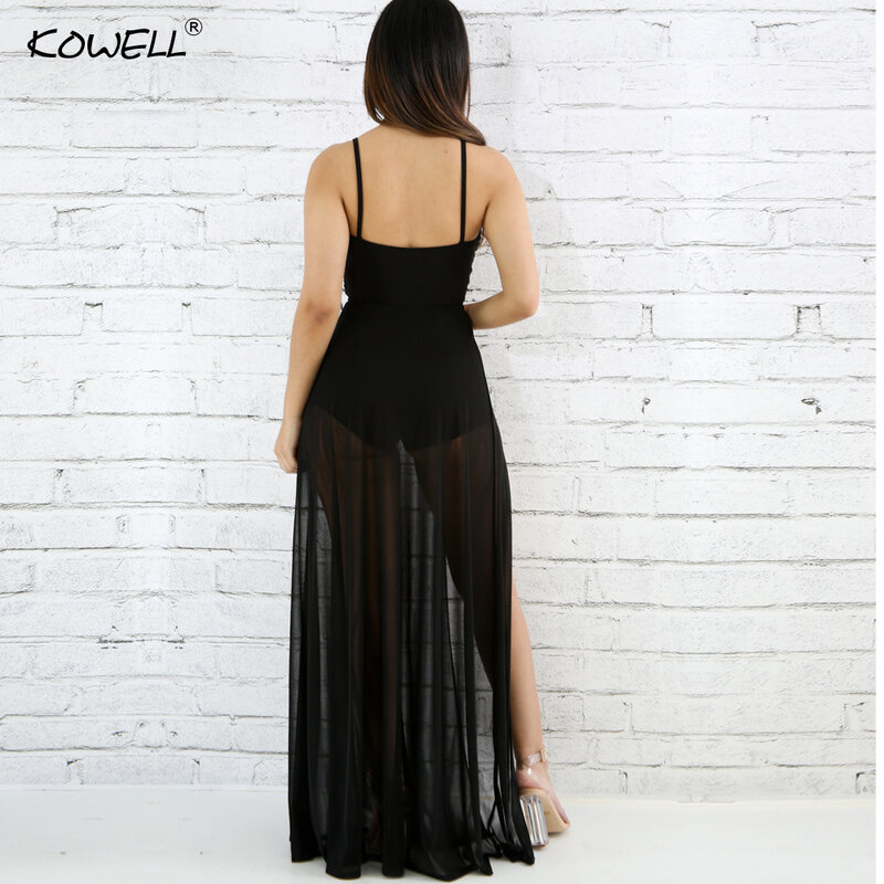 Hot Sale 2018 New Style Summer Sexy Black Women Jumpsuit Spaghetti Strap V-Neck Long Jumpsuits Sexy Playsuits Overalls