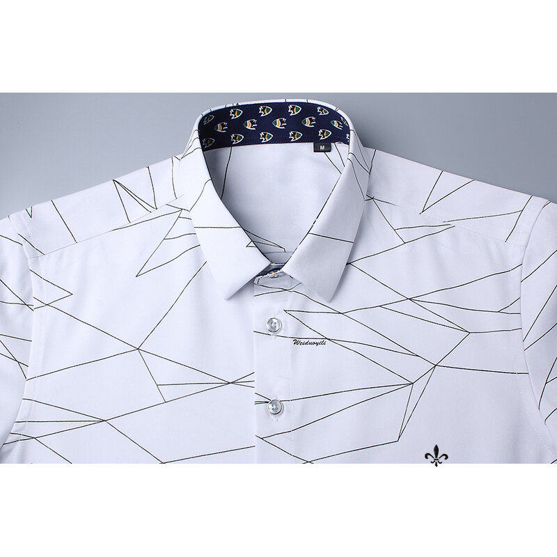 Camisa Dudalina masculina 2019 camisa de manga larga para hombres sin bolsillo Casual bordado Formal de hombre de negocios Camisa ajustada vestido de diseñador