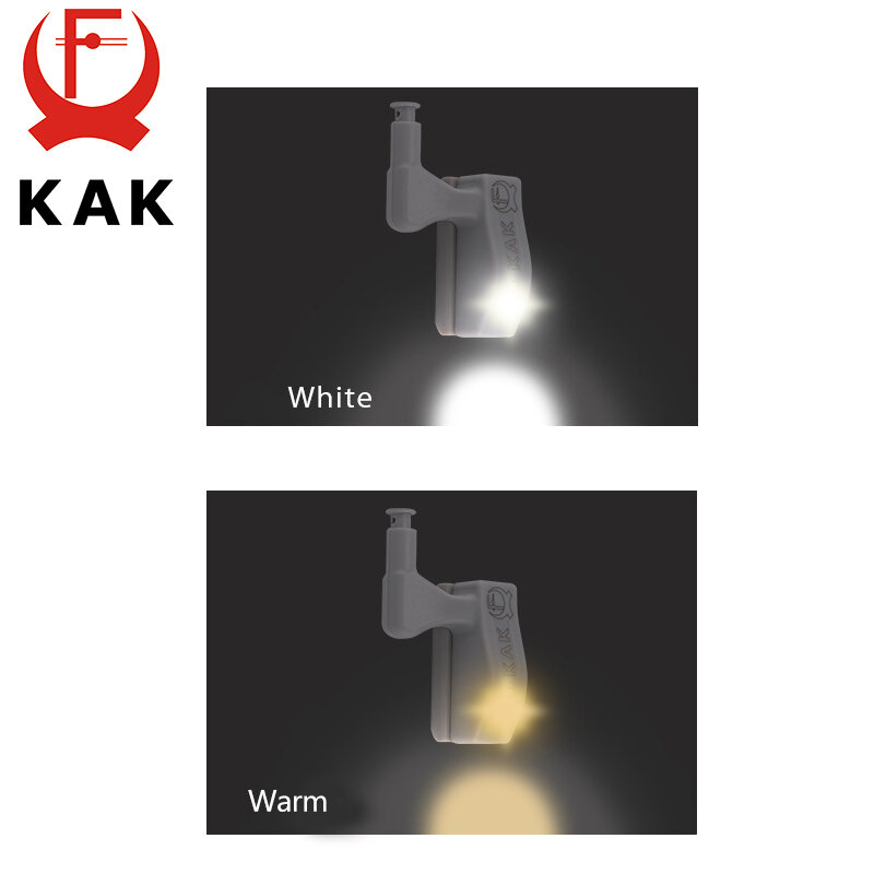 KAK-luz de bisagra Universal para cocina, dormitorio, sala de estar, armario, armario, 0,25 W, Sensor interior LED, herrajes para muebles