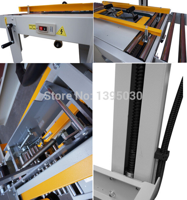 Máquina de selagem de fita 220 v 180 w grande semi-automático caixa/caso/caixa seladora de fita com manual inglês FXJ-6050