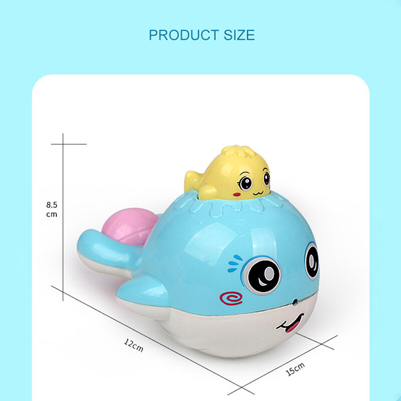 Baby Sprinkler Whale Comfortable Handle Environmental Protection Edge Smooth Training Practical Ability ABS Baby Sprinkler