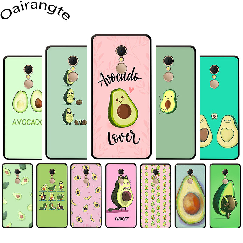 Mooie Fruit Avocado Leuke Zachte Telefoon Case Voor Redmi 4A 4X 5 6 Een Plus Pro 7 Gaan Note 4 4X 5 6 7 8 Pro 7A K20 Pro