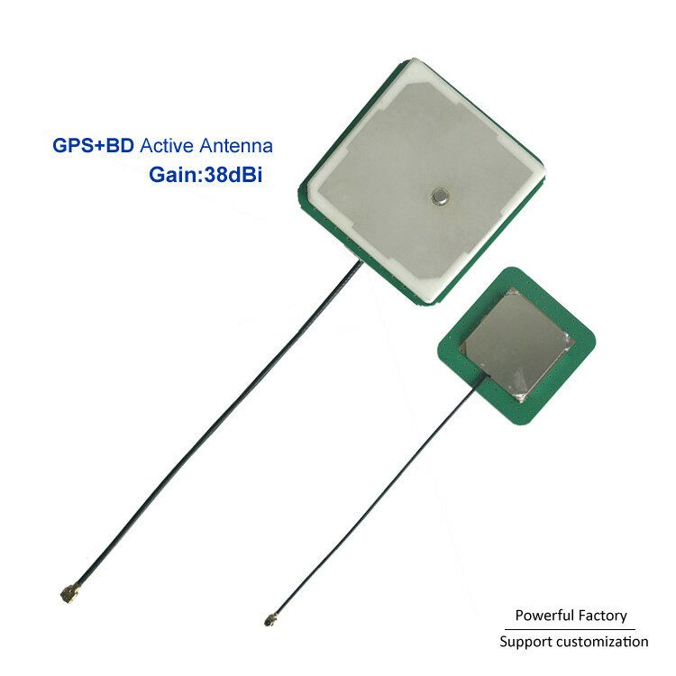 Antena cerâmica do remendo de GPS GLONASS, IPEX ativo, 35x35mm, 38dBi, 1520-42MHz, 1PC