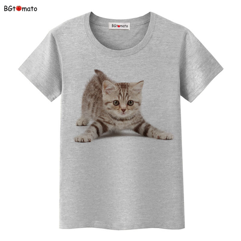 BGtomato Hot sale little cute cat 3D t shirts women cats printing fashion summer tops Brand good quality casual tee shirts
