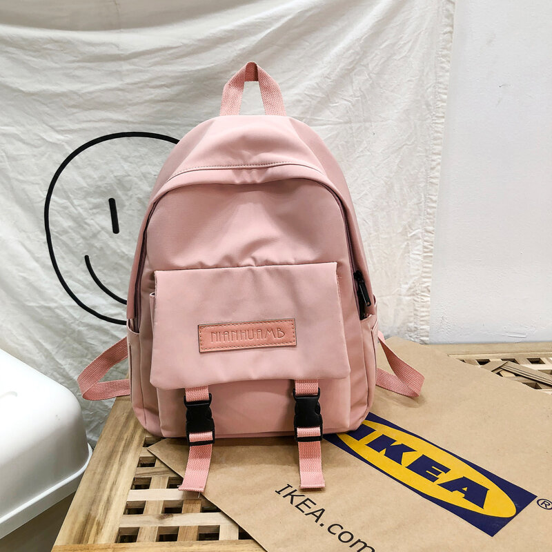 2020 mochila feminina moda feminina ombro saco de escola de cor sólida para adolescentes crianças mochilas saco de viagem