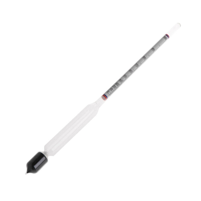 0-100% Alcoholmeter Alcohol Hydrometer For Whiskey Vodka Wine Sprits Tester New Drop ship