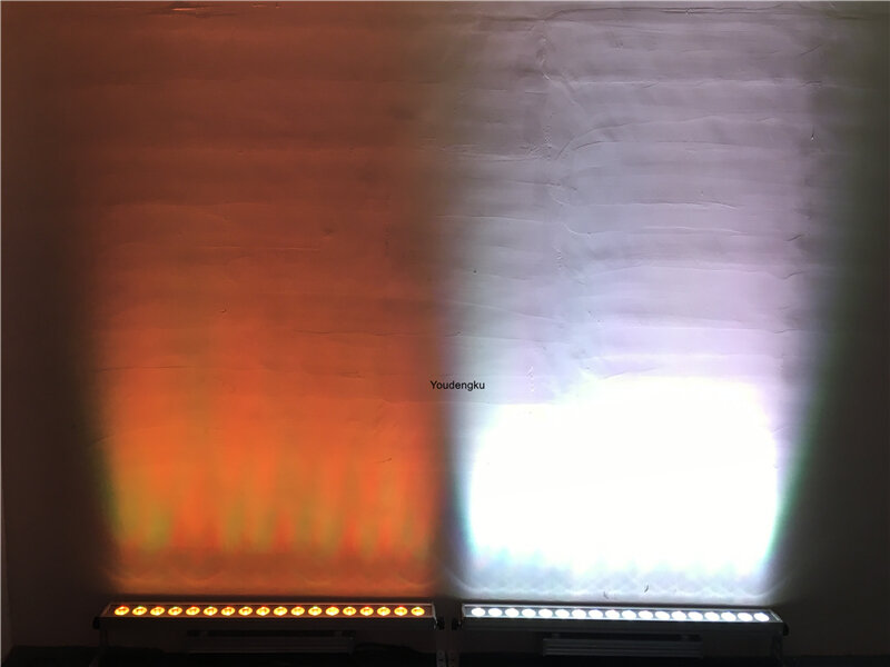 Rgbaw-iluminação de led para parede, 8 peças, 18x15w, 5 em 1, área externa, arruela para parede, dmx, 100cm, tira de iluminação linear