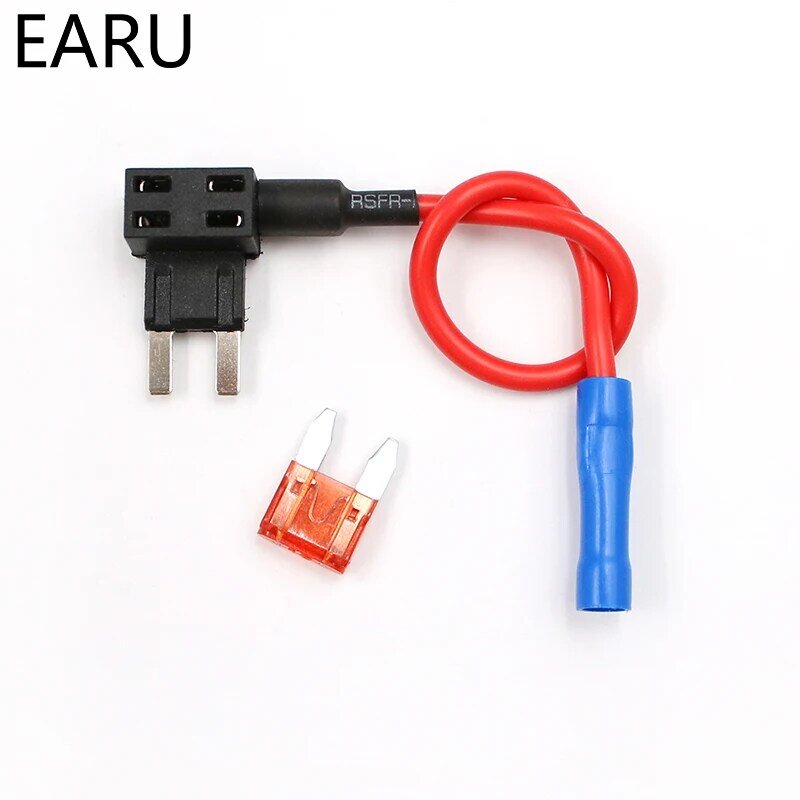 12V Fuse Holder Add-a-circuit TAP Adapter Micro Mini Standard Ford ATM APM Blade Auto Fuse with 10A Blade Car Fuse with holder