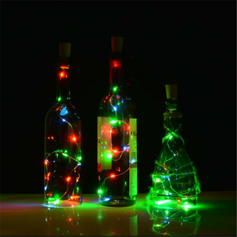 Mini tira de luces LED para decoración del hogar, 2M, 20LED, Micro lámpara impermeable para interior, boda, Navidad, artesanía de cristal