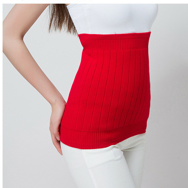 2019 neue Stil Elastische Doppel Schicht Verdickung der Kaschmir Wolle Taille Schutz Gürtel Solide Strick Warme Bauch Warme Gebärmutter