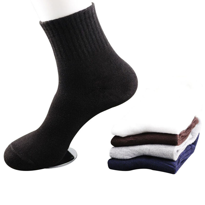 5 paires de chaussettes pour hommes, taille 39-43, couleur unie, décontracté, mode, courtes, excellente qualité, respirantes, durables, noires