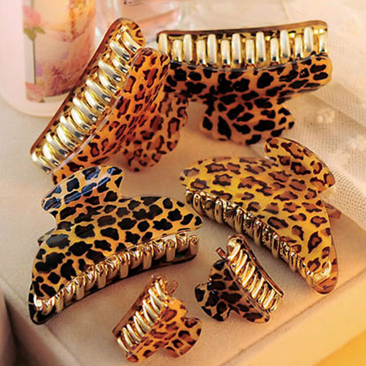 Pinces à cheveux en acrylique léopard pour femmes, pince à cheveux tendance, accessoires pour cheveux, vêtements de sauna, vente