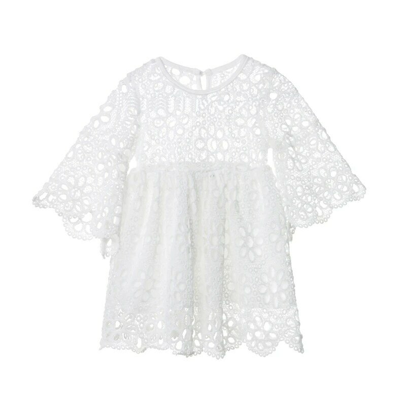Fashion Family Matching Clothes Mother Daughter Dresses Women Floral Lace Dress Baby Girl Mini Dress Mom Baby Girl Party Clothes