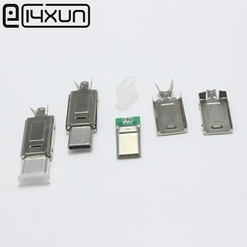Original 10Set USB 3.1 Type-C to Type C Plug Welding Type Double-sided plug for DIY Data Charging Connector for OD 3.0mm2 Cable