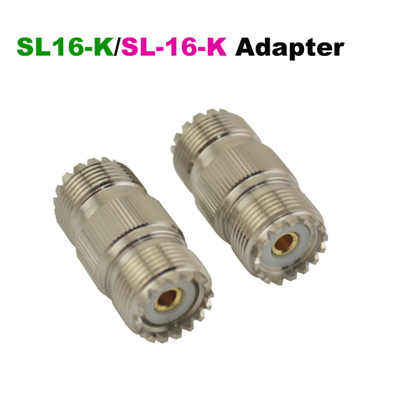 Adaptador RF jack SL16-K (UHF SO239 hembra)/SL16-J (UHF SO239 macho)
