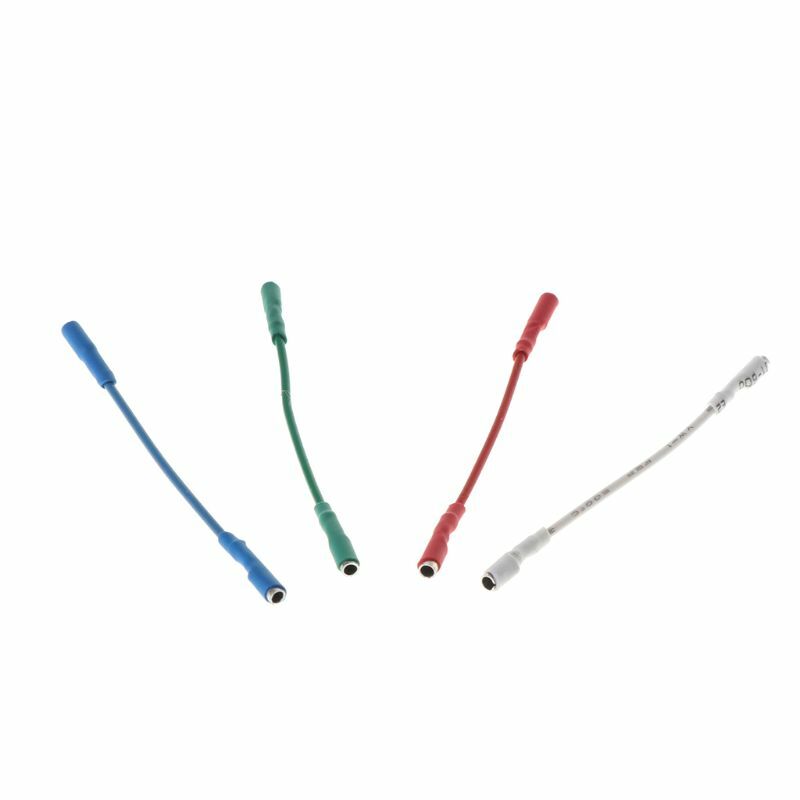 Cables universales plateados, Cable de cabezal de 40mm para clavijas de 1,2-1,3mm, tocadiscos Phono, cubierta de cabeza, Tonearm, 4 Uds.