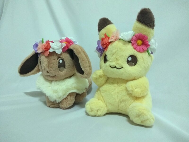 Pokemon Pikachu and Eevee Easter limited Stuffed toy doll plush toy doll Birthday presents for children Christmas gift Halloween