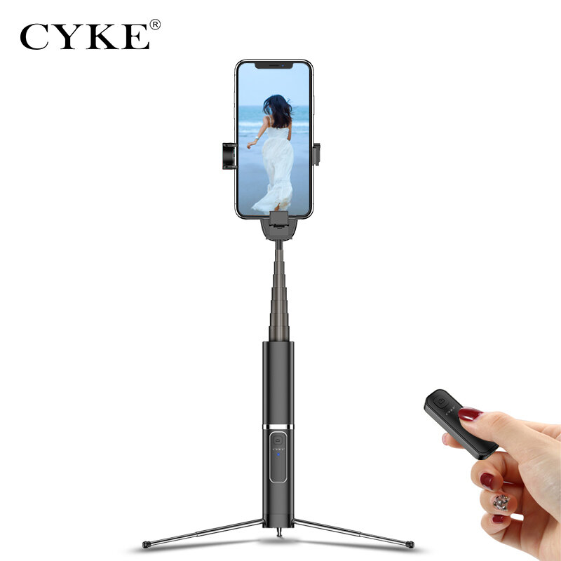 Cyke mini handheld sem fio bluetooth selfie vara 3 em 1 controle remoto obturador selfie vara tripé independente haste telescópica