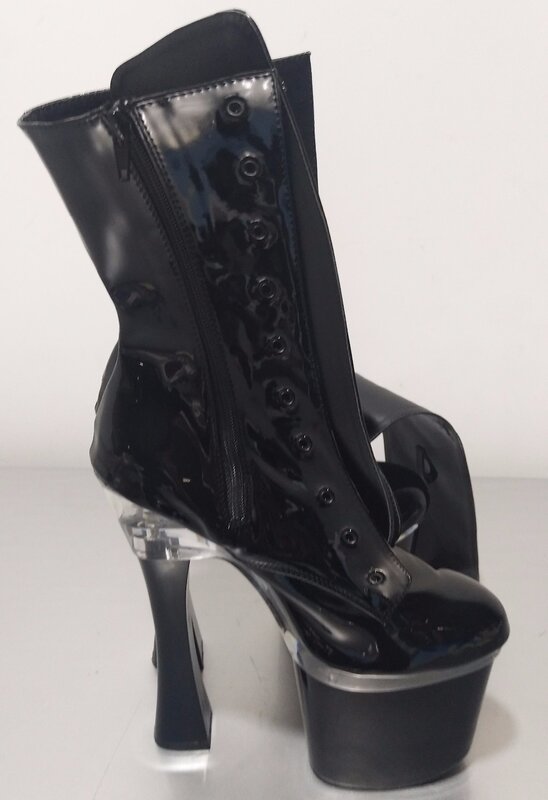 Bottes à jambes style printemps 18cm, chaussures de danse à talons hauts, bottes de princesse de club épaisses pour dames, vente en gros