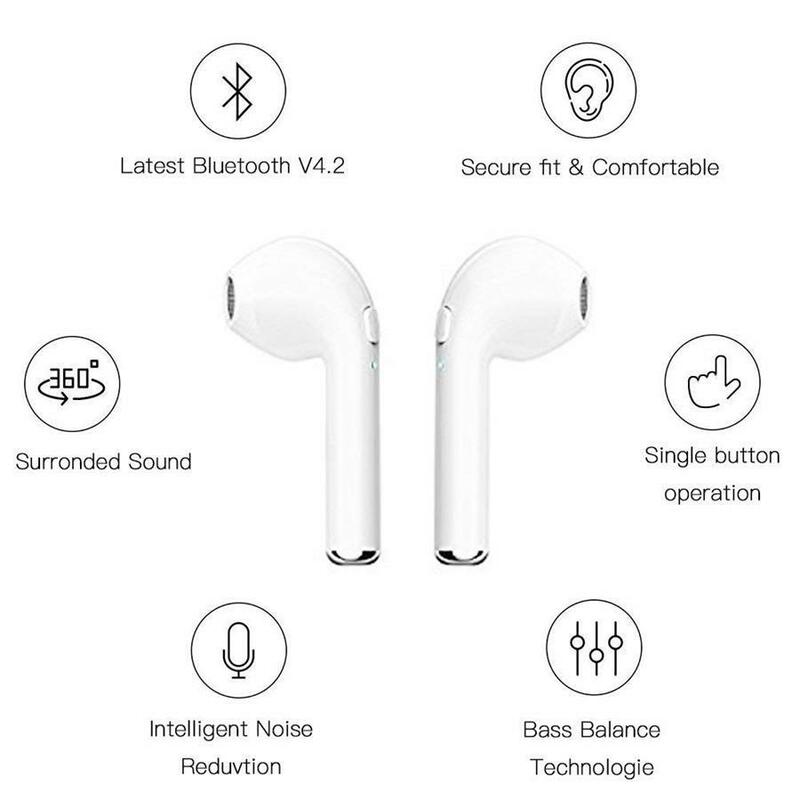 Gran oferta de fábrica I7s Tws auriculares inalámbricos Bluetooth con micrófono de caja de carga estéreo para todas las Series de calidad de teléfonos inteligentes