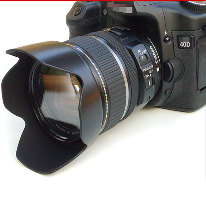 Camera Lens Hood para Canon, Baioneta Forma, EW-73B, EW73B, EW 73B, 17-85mm, F4-5.6 IS, 18-135mm, F 3.5-5.6 IS, Atacado, 1Pc