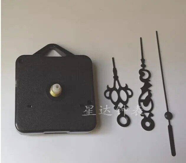 10 piece Hanging hook Black Quartz Clock Movement Mechanism Parts Repair Replacement DIY Essential Tools Quiet Hollow Out Hands