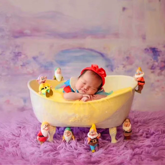Bañera para bebé recién nacido, accesorios de fotografía para sesión de fotos, sofá, cesta de ducha, accesorios