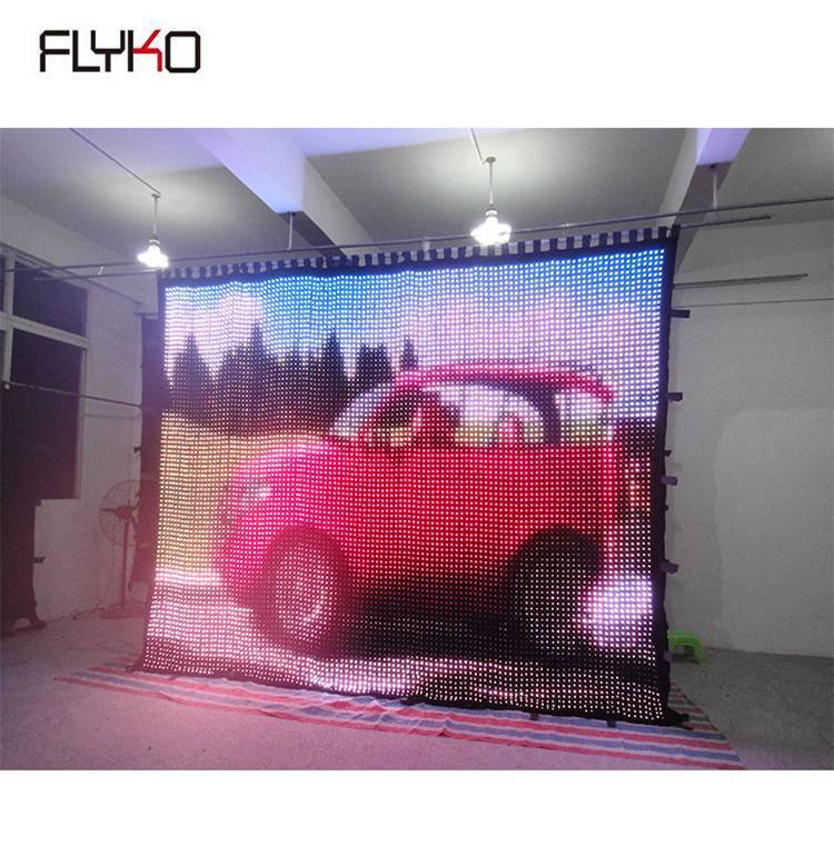 P3.5cm 3X4m HD Заводская оптовая цена видео занавес led Цвет меняющийся занавес светильник