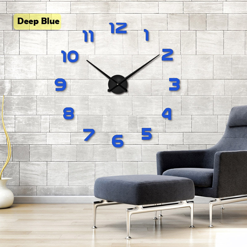 2017 muhsein new Large wall clock personalized big wall clock 3d diy clock Acrylic mirror Stickers Quartz Modern Home Decoration
