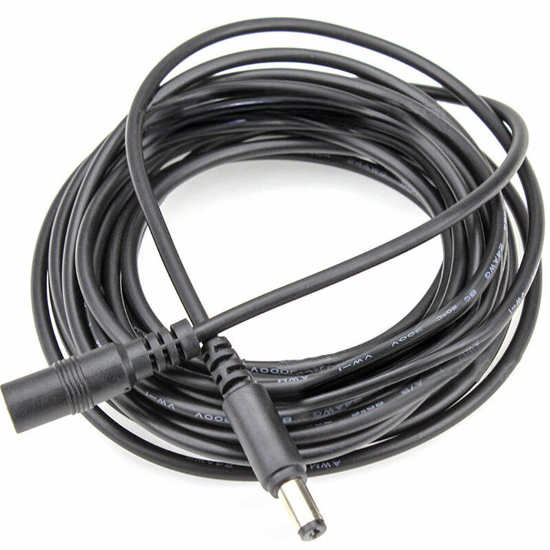 DC12V Power Verlängerung Kabel 2,1*5,5mm Stecker Männlich Zu Weiblich Für CCTV Sicherheit Kamera Schwarz Farbe 16,5 Füße 5 mt 10 mt power kabel