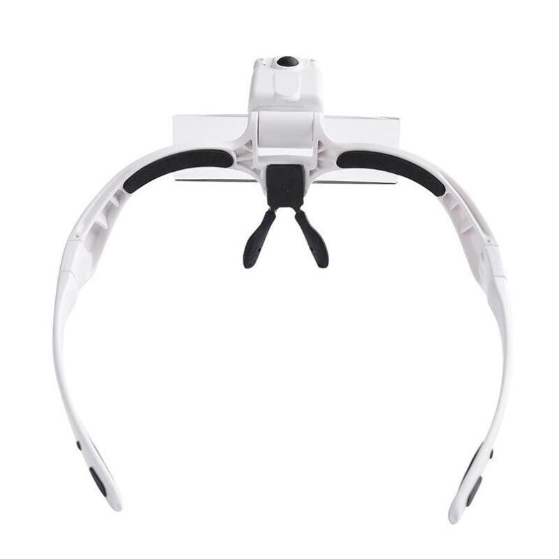 Headset Magnifier 1.0X 1.5X 2.0X 2.5X 3.5X Adjustable 5 Group Lens Magnifier USB Charging with LED Light Jewelry Grooming Tool