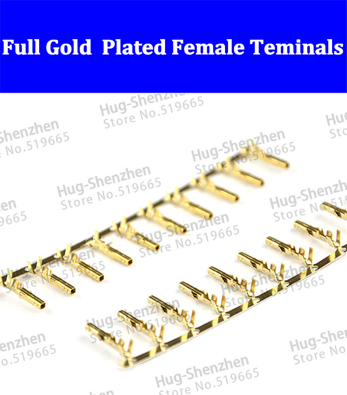 Female 5557 ATX / EPS PCI-E Full Gold Plated terminals Crimp Pins for 4P 6P 8P 10p 12p 14p 16p 18p 24P male connector shell