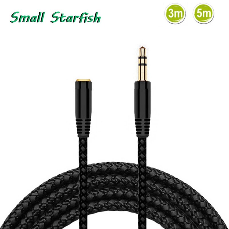 Cable de extensión de auriculares, Cable de extensión de Audio estéreo de 3,5mm, 5m/3m, macho a hembra, para ordenador, teléfono móvil, MP3/4