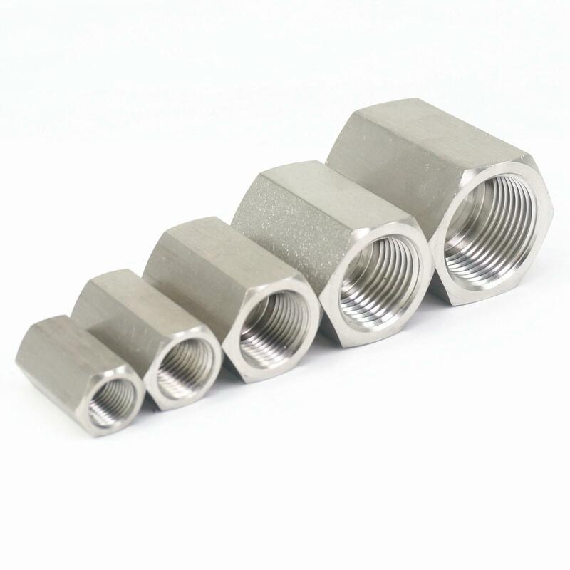 Reduce 1/8" 1/4" 3/8" 1/2" 3/4" 1" BSP M14 M20 M20 Female 304 Stainless Steel Hex Pipe Fitting Reducer 600 Bar