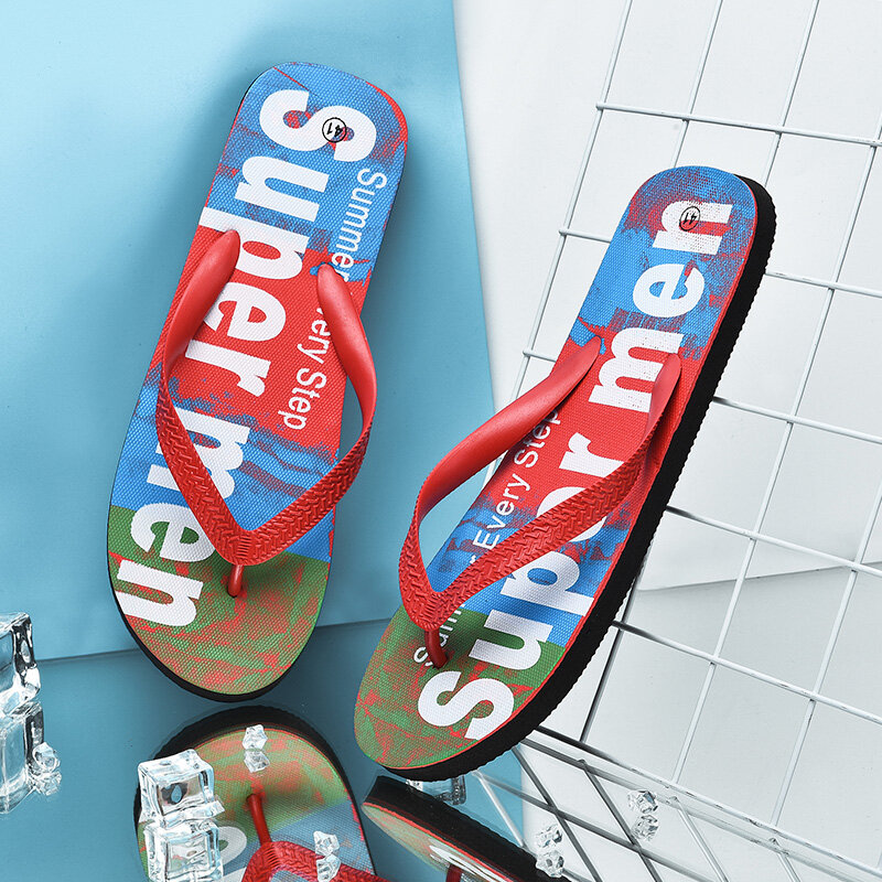 Heidsy 2019 di Estate di Vibrazione degli uomini di Cadute di Nuovo Uomo di Modo Sandali Comodi Pantofole All'aperto Leggero Blu Flip-flop Zapatillas