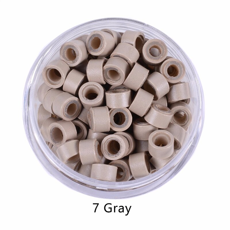 100Pcs 5mm Micro Ring Beads Silicone Bead Link Microring for Feather Hair Extension Tools  9 Colors Optional