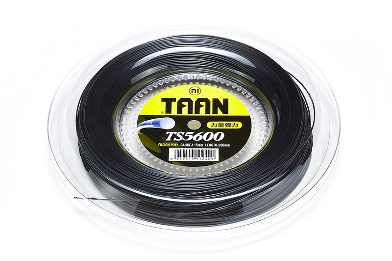 TAAN-Cuerda de raqueta de tenis, accesorio de 1,15mm, TS5600, Fusion Poly, duradero, 200m, 1 carrete