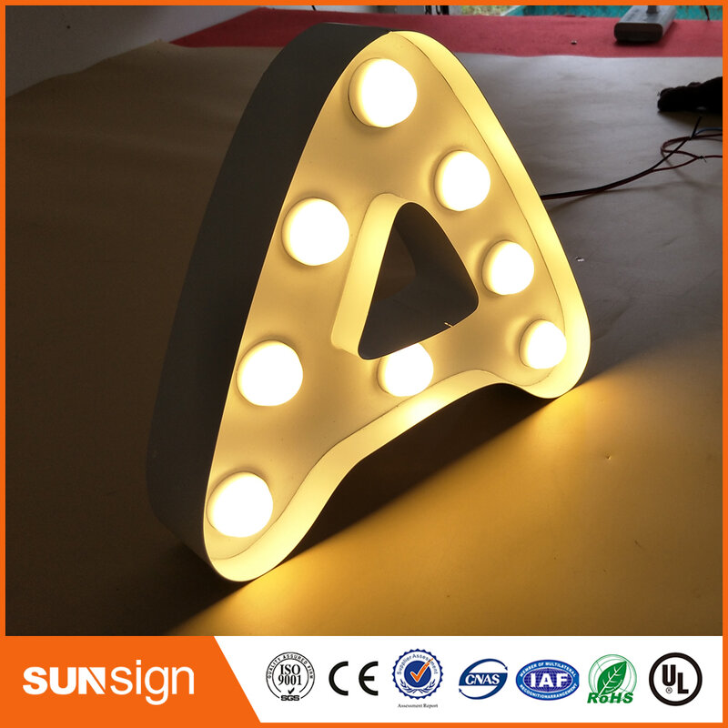 Produsen Frontlit Stainless Steel Lampu LED Surat Tanda untuk Toko