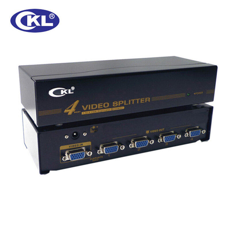 CKL-104A 4 Port VGA Splitter 450 MHZ 1x4 1*4 1 in 4 out