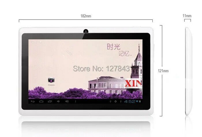 Tablet pc com quatro núcleos, 512m/4gb, bluetooth, câmera dupla, monitoramento 24 h, frete grátis