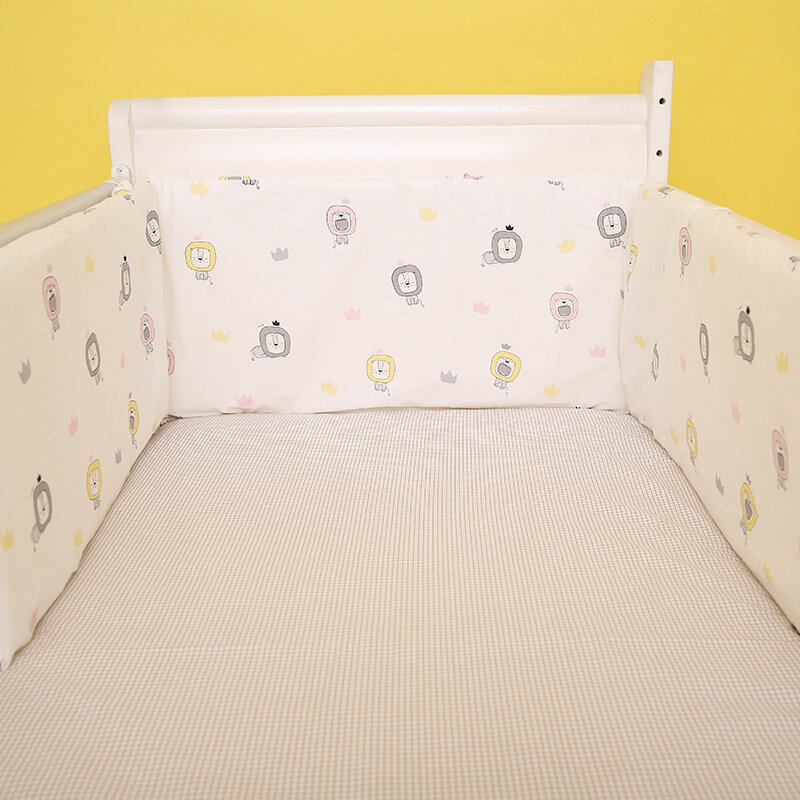 U-Shaped เตียงเด็กทารกกันชนที่ถอดออกได้ผ้าฝ้ายทารกแรกเกิดเตียงกันชนความยาว 180 ซม.ทารกปลอดภัยรั้วสาย Cot protector Cushion