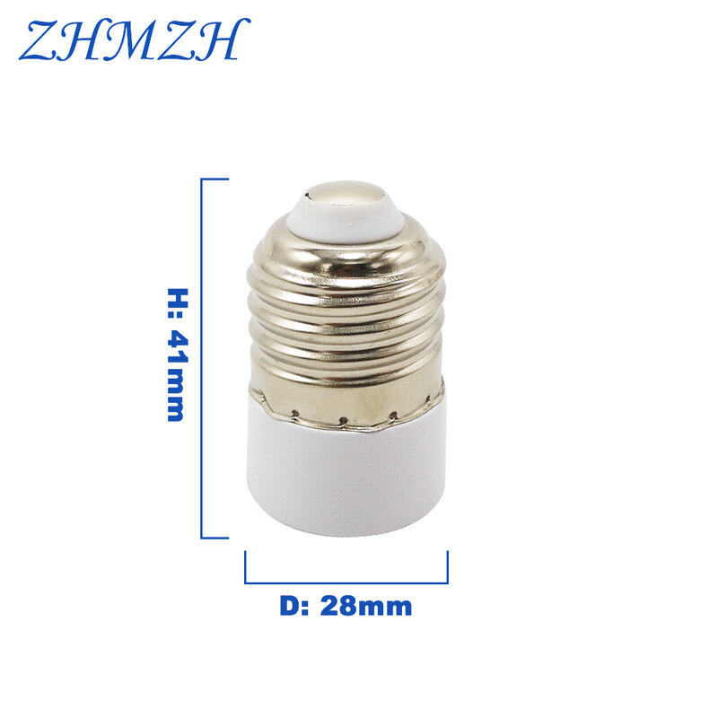 Conversor de soquete para lâmpada e14, adaptador de soquete de lâmpada e27 com base de material à prova de fogo