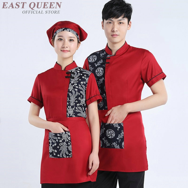 Uniformes de restaurantes chineses, uniformes de atendimento com restaurantes, uniformes para garçadores dd1077