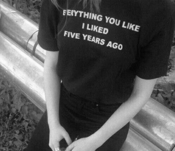 Wszystko, co lubisz, podobało mi się 5 lat temu damska koszulka Casual zabawna koszula dla pani koszulka Tumblr Hipster Drop Ship NEW-5