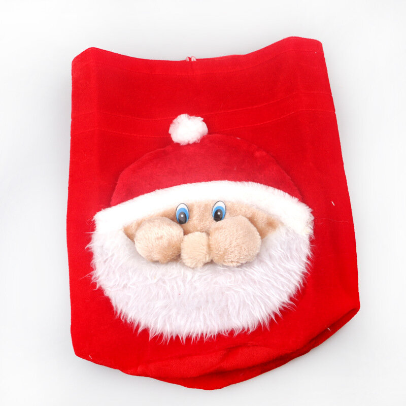 1 Pcs Merry Christmas Gift Treat Candy Bottle Bag Santa Claus Decor Portable Christmas Gift Bags