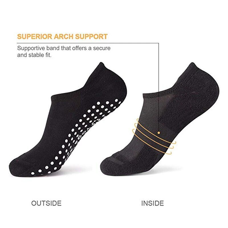Носки для йоги, профессиональные нескользящие носки, женские спортивные воздухопроницаемые Дышащие носки для пилатеса, спортзала, фитнеса, спортивные хлопковые носки