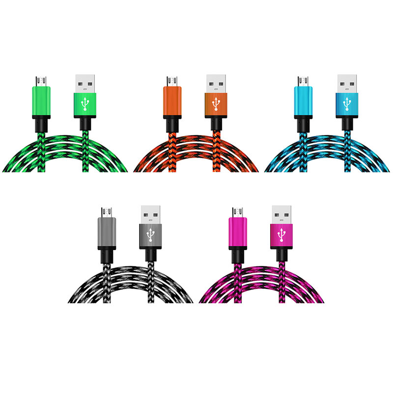 Universal Data Transmission Micro USB Charger Cable For Sumsung Galaxy S4 S5 S6 Note2 for HTC for Xiaomi for Huawei 5 colors