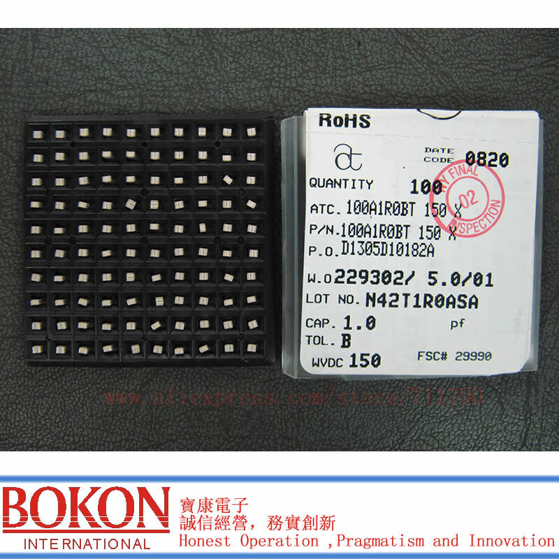 Capacitor de alta q p90 atc100b3r9bw500xt atc100b3r9bw500xt atc100b3r9bw500xt, capacitor de chip a3r9b a3r9c 3.9pf