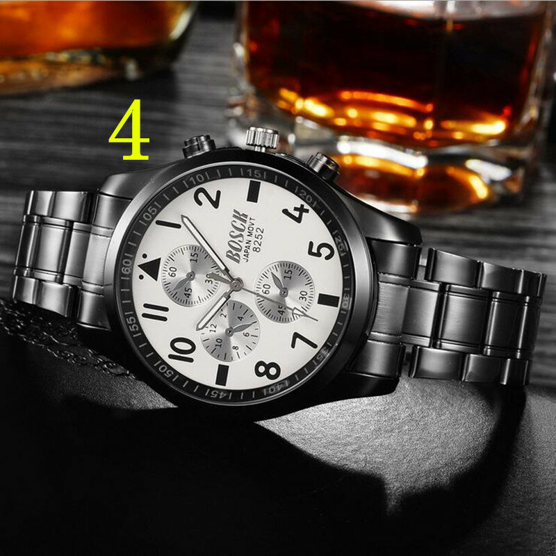 Men's new fashion watch, simple luxury business watch.9